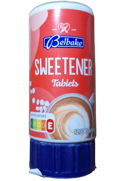 2 x Belbake Low Calorie Sweeteners Tablets 72g - 2 x Packs of 1200 Tablets