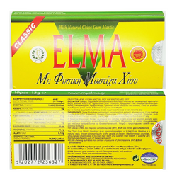 5 Packs x ELMA Classic Greek Chewing Gum with Natural Chios Resin Gum Mastic and Mastiha Oil - 10 Packs x 10 Gums