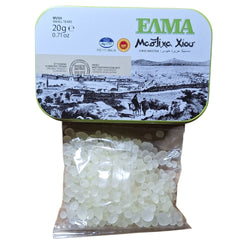 ELMA ΕΛΜΑ Chios Mastic Natural Resin Gum Mastic Mastiha Oil in Metal Tean - Small Tears/Grain 20g