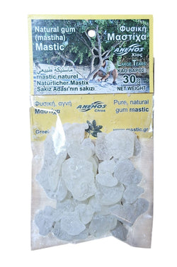Mastic Natural Resin Gum Mastic Mastiha Oil ANEMOS Chios - LARGE Tears/Grain 30g