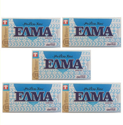 5 Packs x ELMA Dental Natural Chewing Gum with Greek Chios Mastic Mastiha Gum Sugarfree