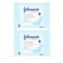 Johnson Face Care Makeup Be Gone Moisturising Wipes 7273 - 2 Packs of 25 wipes