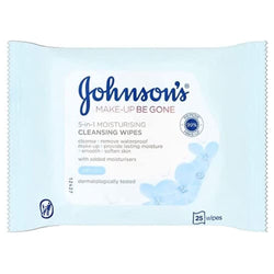 Johnson Face Care Makeup Be Gone Moisturising Wipes 7273 - 2 Packs of 25 wipes
