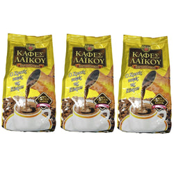 3 x Coffee Ground Laikou Gold Cyprus Greece 200g - 3 Packs of 200g