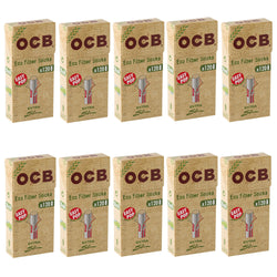 1200 (10 packs of 120) OCB Eco Slim Filter 6 mm pcs for Slim Roll Ups Smoke