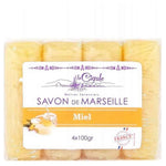1 X Savon De Marseille La Cigale Honey Soap Bars 0421 - Pack of 4 x 100g
