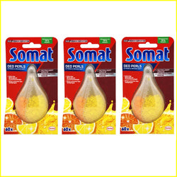 CleanRight SOMAT Duo-Perls Dishwasher freshener Lemon/Orange Set of 3 (Approx.180 Washes) Made in Germany