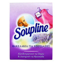 1 x Soupline Lavender Air Freshener for Clothes cupboard Closet Drawer x 3 Hanging Sachet / Purple Bags