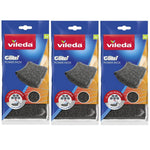 3 x Vileda 2-Pack Stainless Steel Sponge Vileda Glitzi Power INOX Steel Sponge