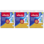3 x Vileda Window & Glass Cleaning Cloth Streak Free Shine Cleaning 30% Microfibre