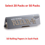 Rizla Super Thin SILVER Regular Size Rolling Papers - Select 20 or 50 Packs