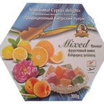 Traditional Cyprus/Greek Loukoumi Delight Sweets 300g- 1 Box Mixed Peach Flavour