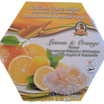 Traditional Cyprus/Greek Loukoumi Delight Sweets 300g- 1 x Box of Lemon-Orange