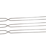 3 x Stainless Steel 2-Prong Small Skewers 50cm Cyprus Greek BBQ Foukou Souvlaki