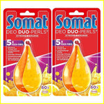 Somat DEO Duo Perls Dishwasher Air Freshener Scent Lemon & Orange (Pack of 2)