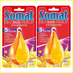 Somat DEO Duo Perls Dishwasher Air Freshener Scent Lemon & Orange (Pack of 2)