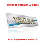 Rizla Micron Thin Regular Size Slow Burn Rolling Papers - Select 20 or 50 Packs