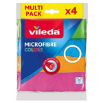 Vileda Microfibre 1 Pack of 4 Color Cleaning Cloths for all Purposes - 2577