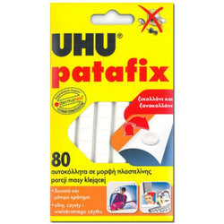 3 x UHU Patafix Glue Pads - White Reusable Removable - Pack of 80 Pads