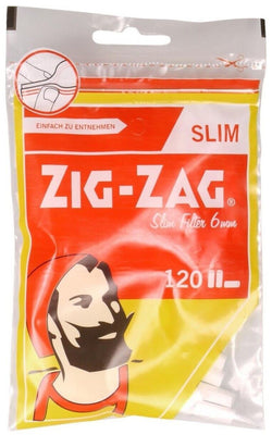 Zig-Zag Filter Tips Slim 6mm Cigarette Rolling Roll Ups - 10 Packs x 120 Filter