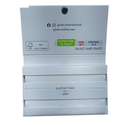 Gizeh Super Fine Rolling Papers Magnet Close Box Regular - 10 Packs x 100 Sheets