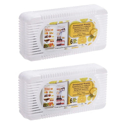 2 x Fridge Fresheners Lemon Deodoriser Refrigerator Odor Smell Cleaner Food Safe Fresh