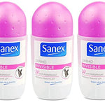 Sanex (Pack Of 3) Dermo Invisible Roll On Deodorant X 50ml