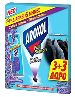 Anti-Moth Gel Tablets/Sachet Packs Natural Lavender Fragrance for Clothes Fabric 3+ 3 Free - Last up to 6 month