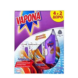 Vapona (Henkel 4+2 x Gel Pack Moth Natural Lavender Freshener Tablets/sachet Killer Repellent for Fabric, wool, furs and leather - Last for 3 month