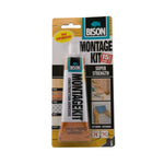 2 x 6305367 Bison Montage Kit Super Strong Gap Filling Universal Construction Grab Adhesive Glue 125g