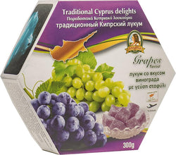 Traditional Cyprus/Greek Loukoumi Delight Sweets 300g- Select from Mixed Flavour (Grape)