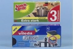 Vileda Glitzi Plus Washing Up Sponge with Anti-Bacterial Coating/Thorough, Hygienic and Absorbent