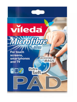2 x Vileda 141712 Microfibre Pad Cloth for Particularly Sensitive Surfaces such as Daughter Screens, Smartphones, TV / LCD - Pack of 2 (2 x 1 Item)