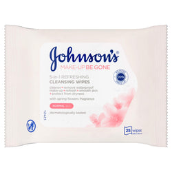 Johnson's Face Care Make Up Be Gone Refreshing Wipes - 2 x Packs of 25