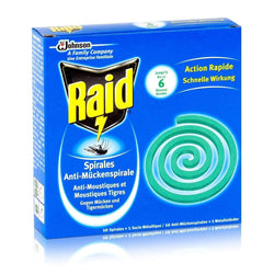 Raid Anti Mosquito Repellent Coils 10 – Against Mosquitoes and Tiger Mosquitoes (2 Packs of 10 Coils)