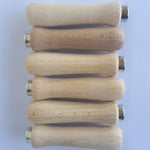 6 x Wooden Handles Fit Small Skewer 2.5-3mm Cypriot Greek BBQ Foukou Black or Blue