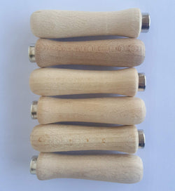 6 x Wooden Handles Fit Small Skewer 2.5-3mm Cypriot Greek BBQ Foukou Black or Blue