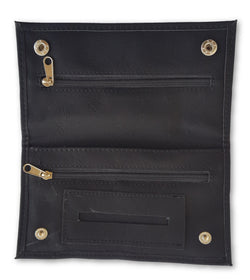 Cigarette Pouch Black for Tobacco Roll up & Paper & Filter for Smoking - Case Bag Holder Black