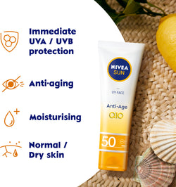NIVEA Sun UV Face Shine Control SPF 50 Cream (50ml)