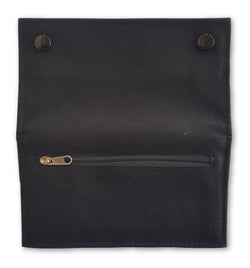 Cigarette Pouch Black for Tobacco Roll up & Paper & Filter for Smoking - Case Bag Holder Black