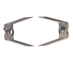 2 x BBQ Rotisserie Stainless Steel Spit Hooks / Forks for Traditional Cyprus Style Charcoal BBQ Skewers Foukou