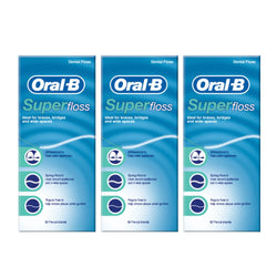 Oral-B Superfloss for Braces, Bridges & Wide Spaces, 50 pre-cut strands - 3 pack