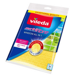 Vileda Actifibre 100% Microfibre Cloth for Cleaning Window / Glass – Yellow