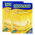 MONAMI Jelly Crystals with Banana Flavour 2 Pack of 2 Sachet 75g - Total 300g