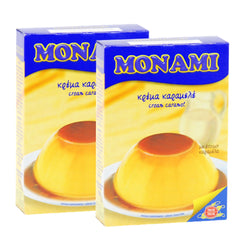 MONAMI Cream Caramel Mix & Caramel - 2 Packs of 120g