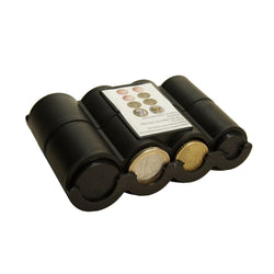 Coin Holder Black Plastic Organizer Storage (8 Positions from €0,01 - €2,00)