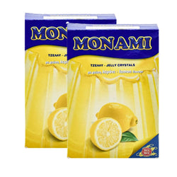 MONAMI Jelly Crystals with Lemon Flavour 2 Pack of 2 Sachet 75g - Total 300g