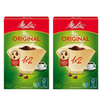 Melitta Original 1/2 Aromatic Coffee Filter Papers 40 per pack - Pack of 2