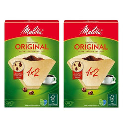 Melitta Original 1/2 Aromatic Coffee Filter Papers 40 per pack - Pack of 2