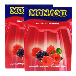 MONAMI Jelly Crystals with Raspberry Flavour 2 Pack of 2 Sachet 75g - Total 300g